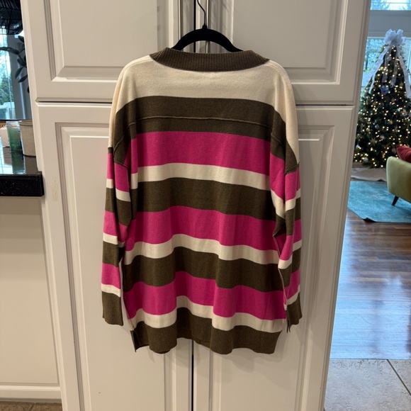 Free People League Of Her Own Cardigan in Aurora Pinecone Combo - Picture 6 of 8